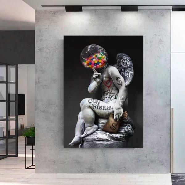 Cuadros Decorativos Estatuas Griegas Graffiti David Zeus