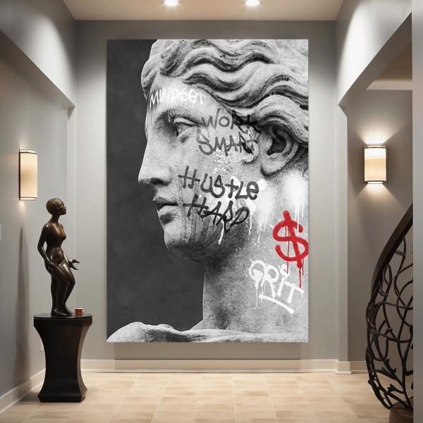 Cuadros Decorativos Estatuas Griegas Graffiti David Zeus