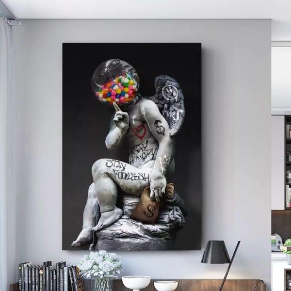 Cuadros Decorativos Estatuas Griegas Graffiti David Zeus