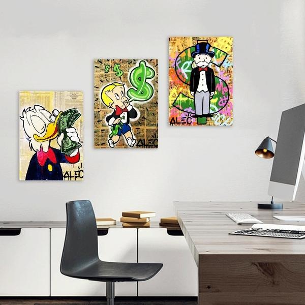 Cuadros Alec Monopoly Money Arte Callejero Modernos Canvas