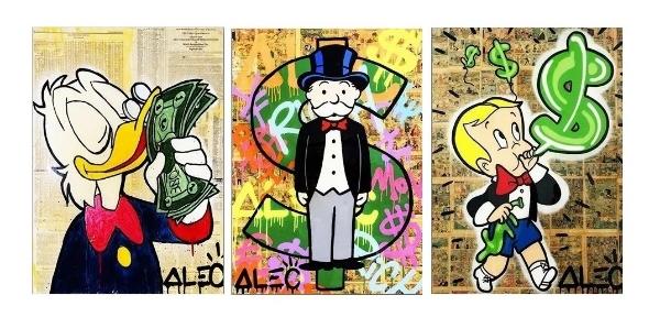 Cuadros Alec Monopoly Money Arte Callejero Modernos Canvas