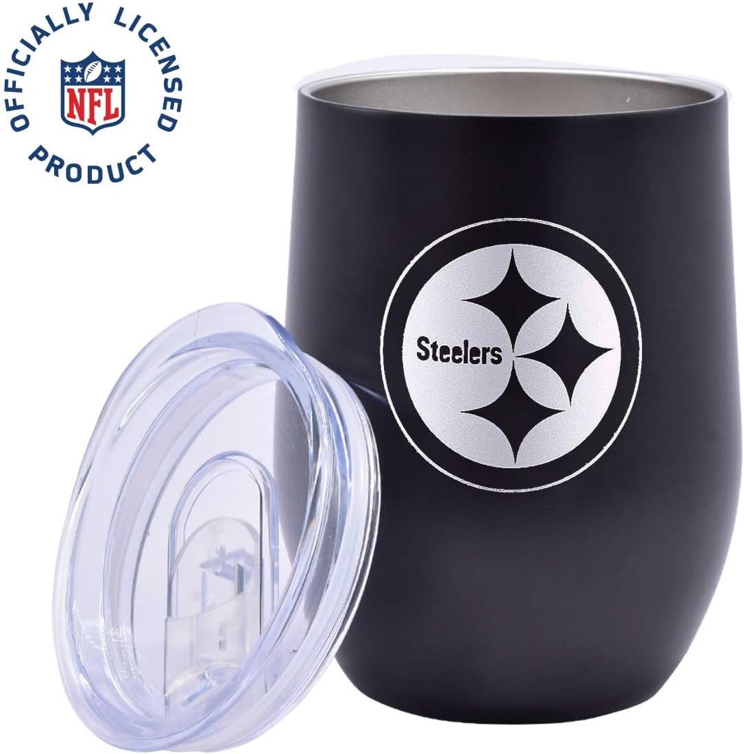 Termo de 12oz De La NFL Steelers De acero Inoxidable