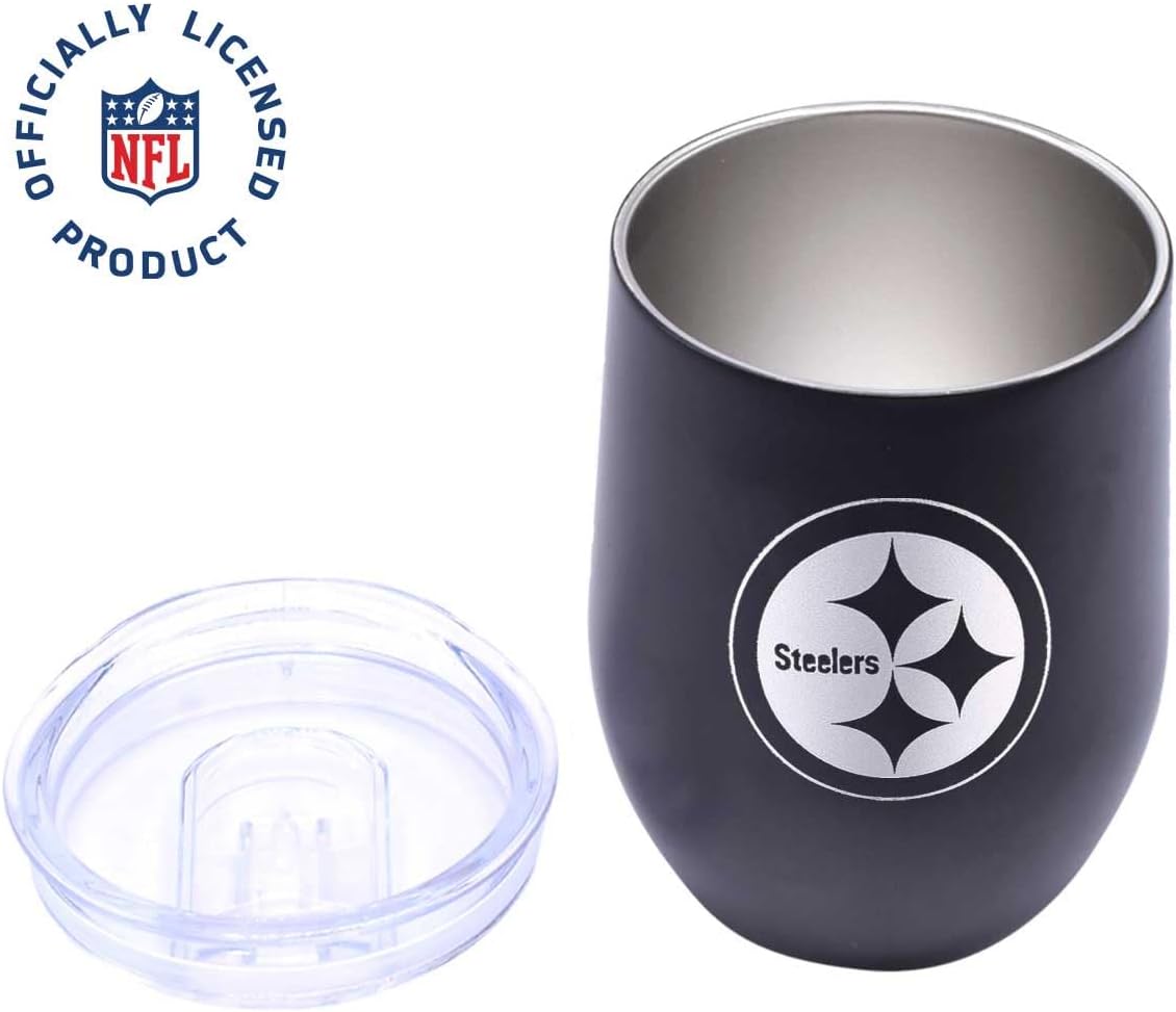 Termo de 12oz De La NFL Steelers De acero Inoxidable