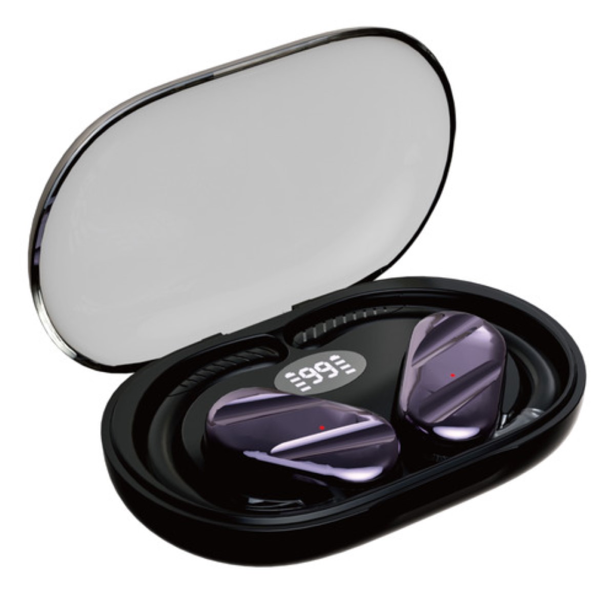 Audífonos Or4 Bluetooth Inalámbricos Over-ear Led, negro/violeta