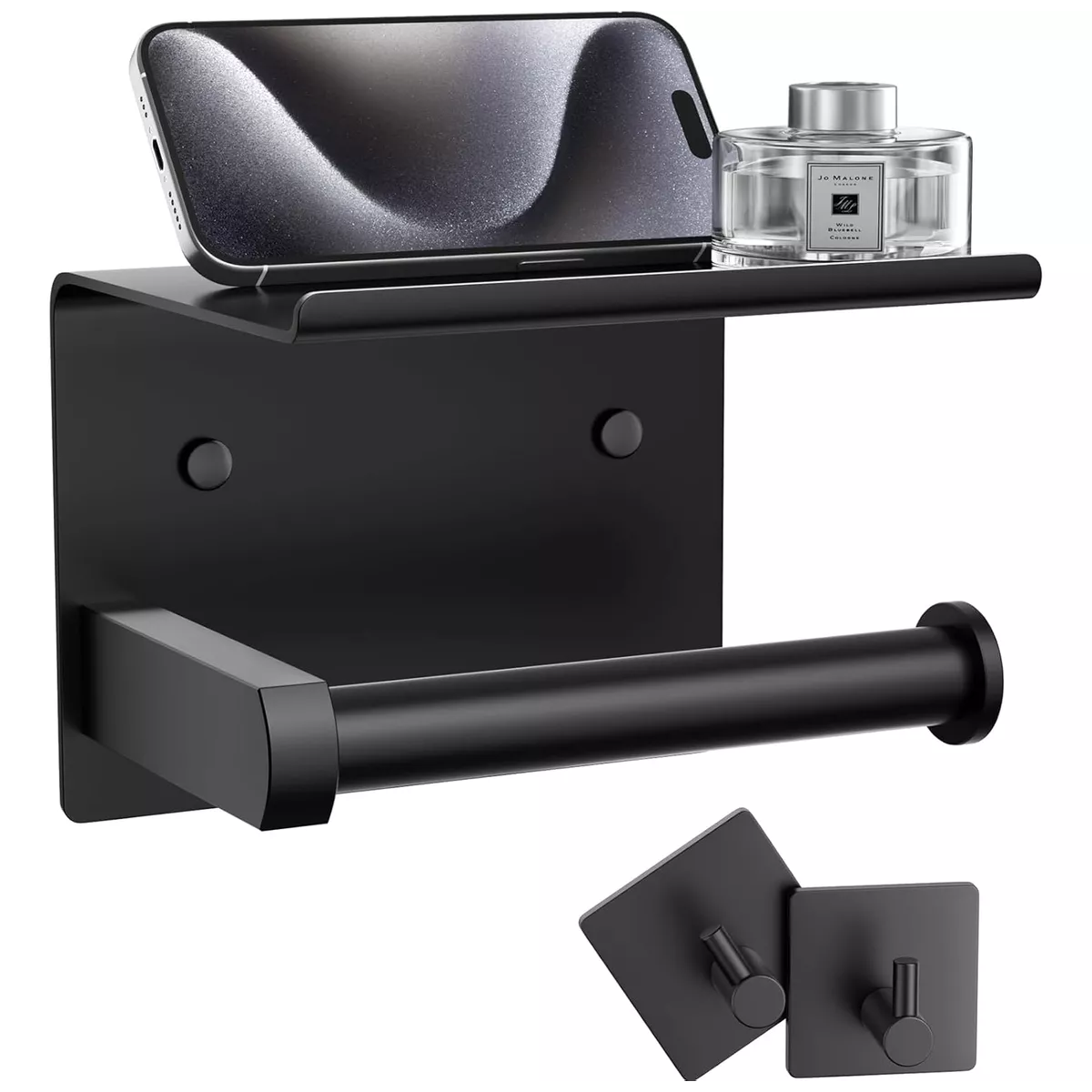 Portarrollo De Papel Higiénico Acero Inoxidable, Negro 3pcs