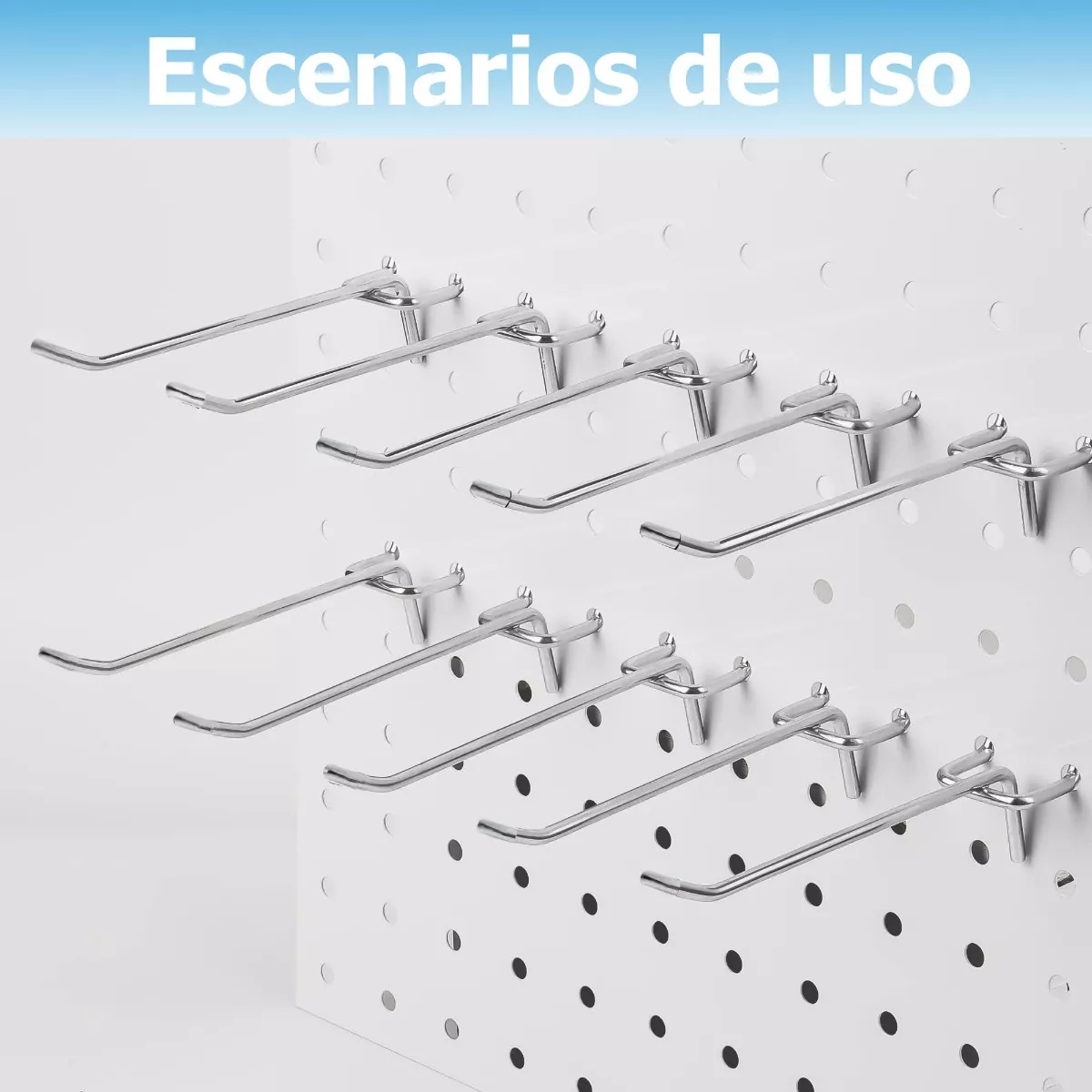 50 Ganchos Blister Exhibir Reja Malla