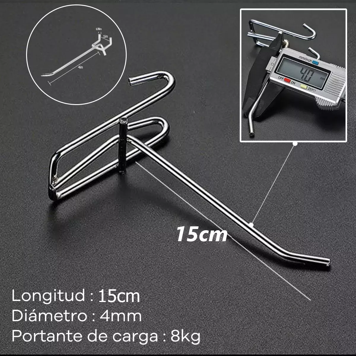 50 Ganchos Blister Exhibir Reja Malla