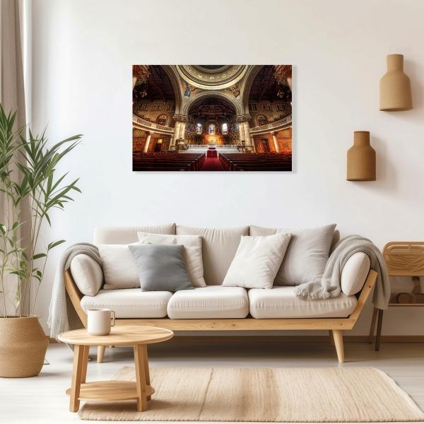 Cuadro Decorativo Religioso Iglesia Conmemorativa en Stanford University #2 45 X 30
