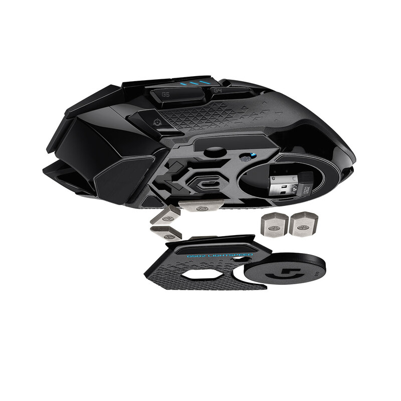 Mouse Gamer Logitech Óptico G502 Hero Lightspeed, Inalámbrico, USB, 16000DPI, Negro
