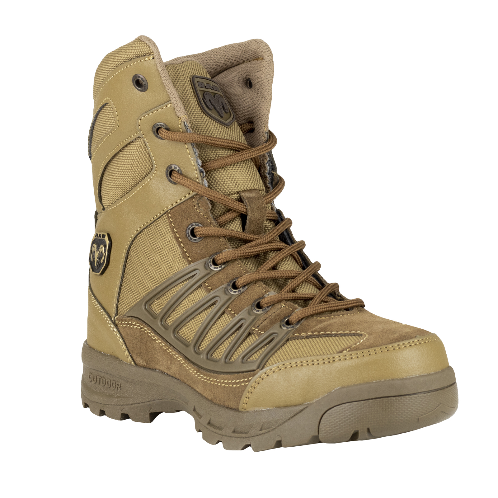 Bota Tactica Con Casquillo Industrial Hombre Ram 9456 Coyote