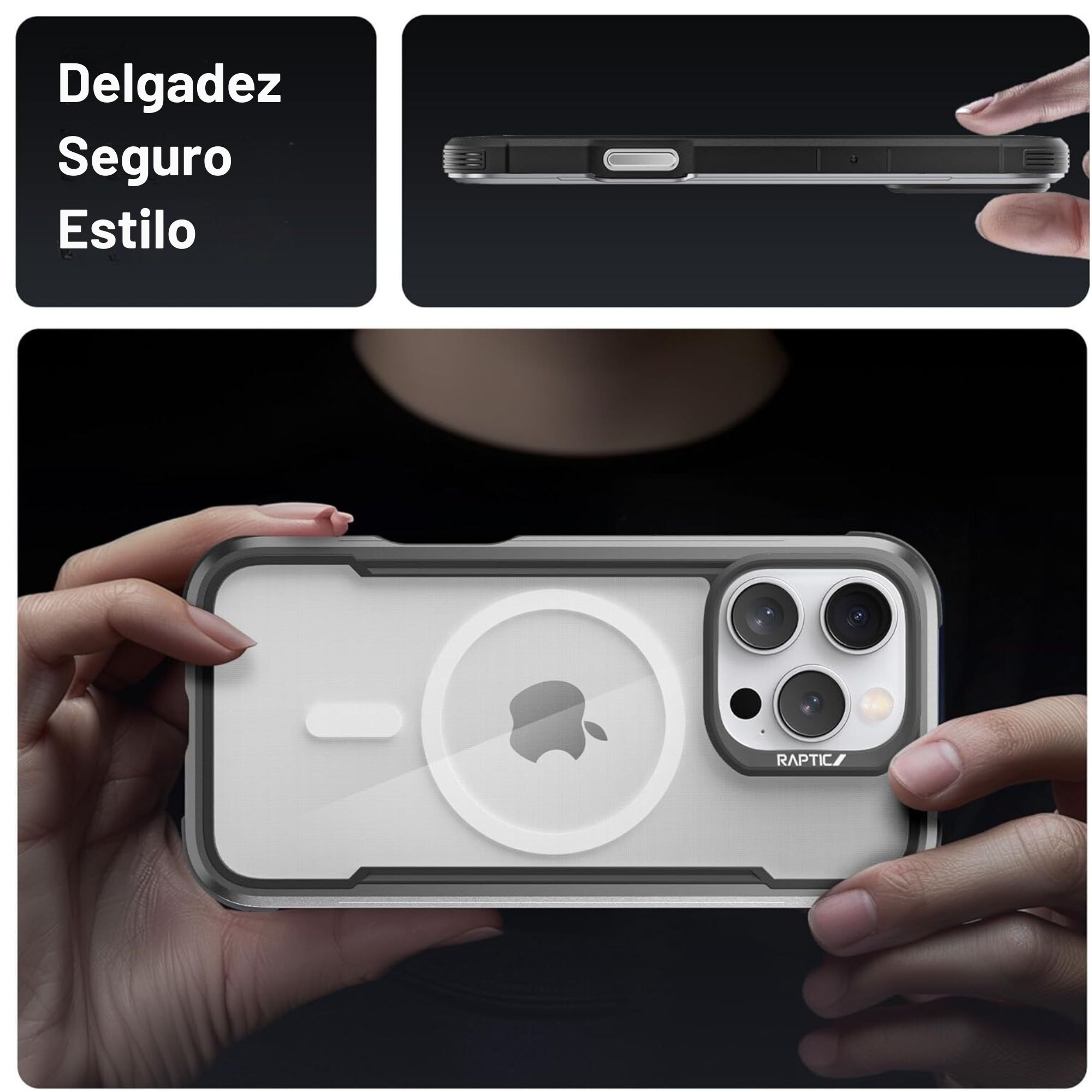 Funda Raptic Shield Magsafe Uso Rudo con Aleación de Marco Aluminio para iPhone 16 Pro Max