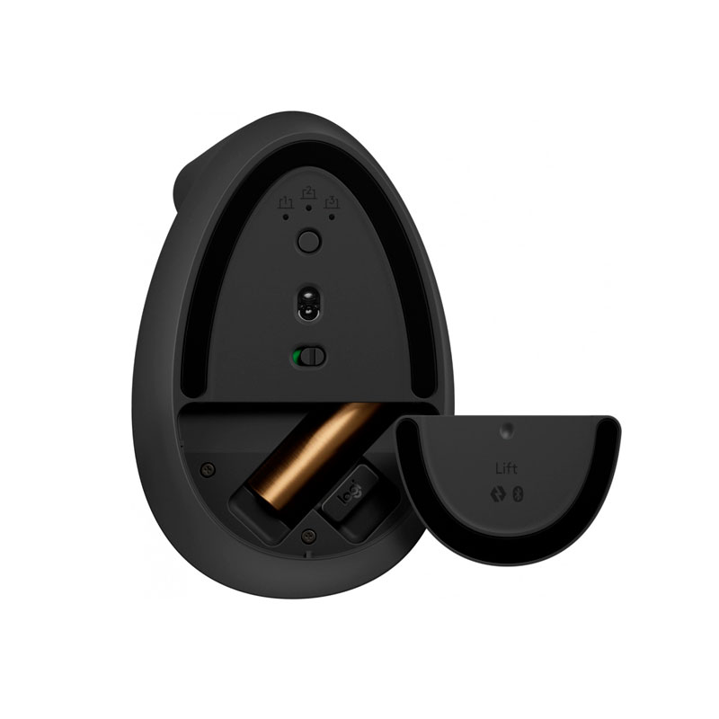Mouse Vertical Ergonómico Logitech Óptico Lift, Inalámbrico, USB-A, 1000DPI, Grafito