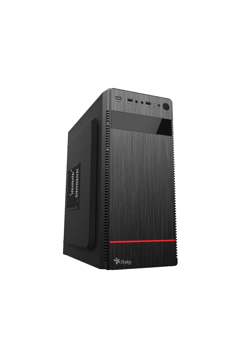 Gabinete Stylos CGAB2 Media Torre  ATX F-500W Negro 