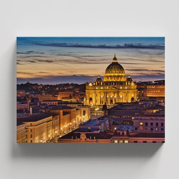 Cuadro Decorativo Religioso Basílica de San Predo Vaticano 60 X 40