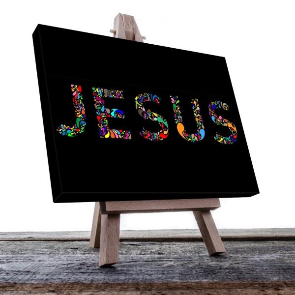 Cuadro Decorativo Religioso Jesús vitral 90 X 60