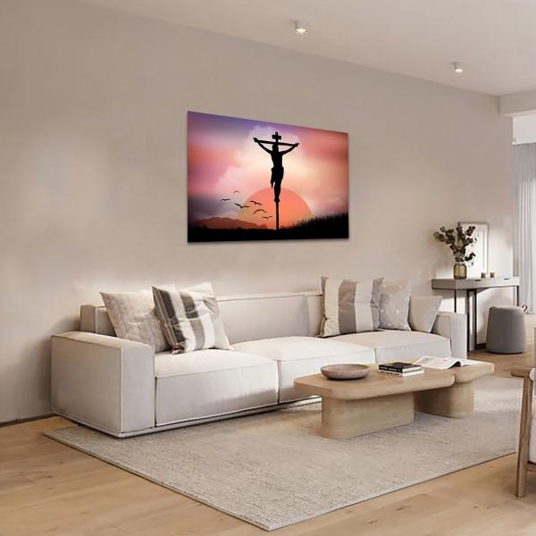 Cuadro Decorativo Religioso Jesús Crucifixión #2 90 X 60