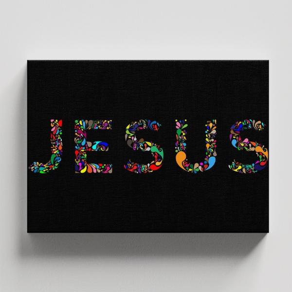 Cuadro Decorativo Religioso Jesús vitral 90 X 60
