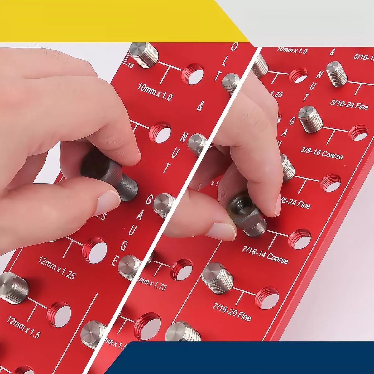 Regleta Calibradora De Roscas Turcas Y Tornillos Aluminum 28