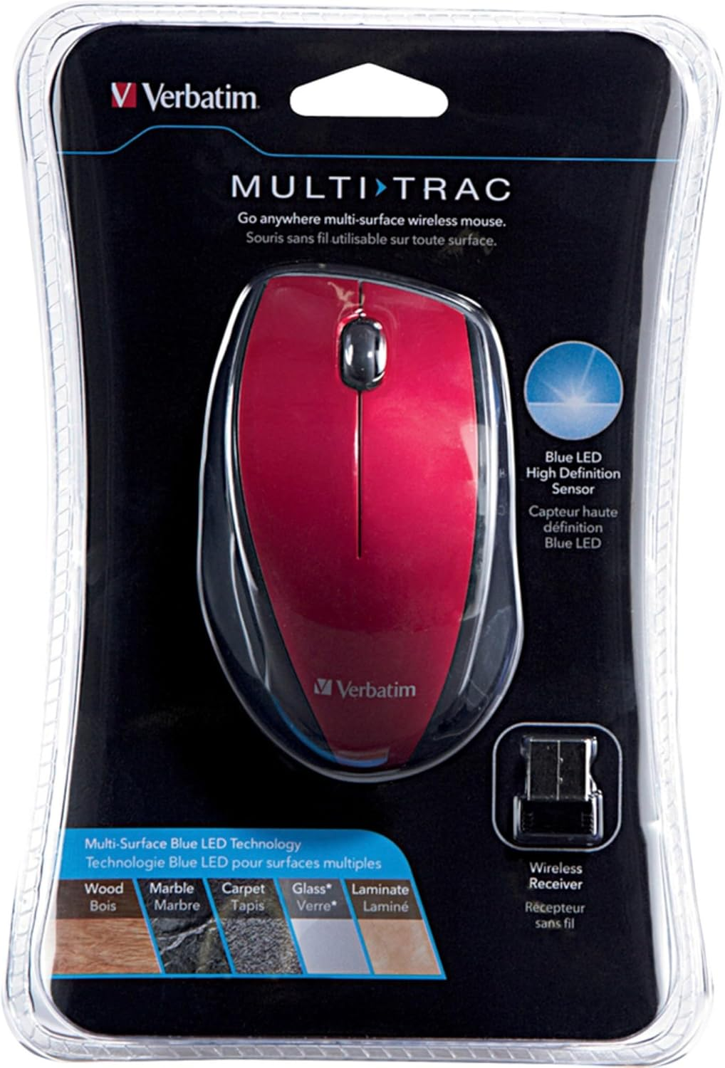 VERBATIM MOUSE INAL MULTITRAC BLED ROJO  VB97995