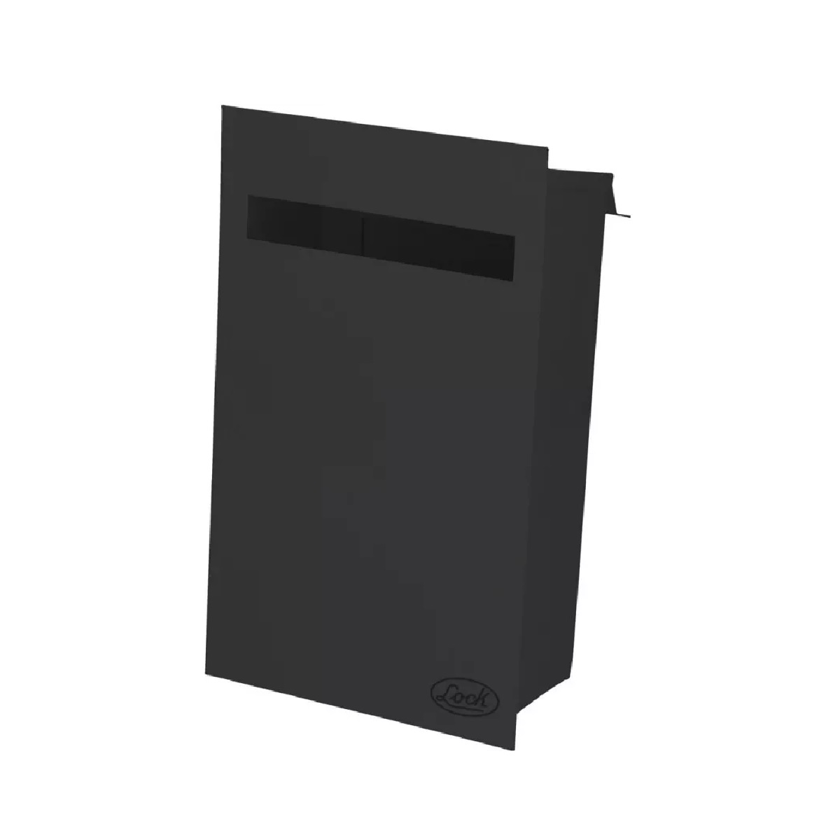 Buzón Negro Lámina Puerta Abatible 21.5x35x10.5cm Lock
