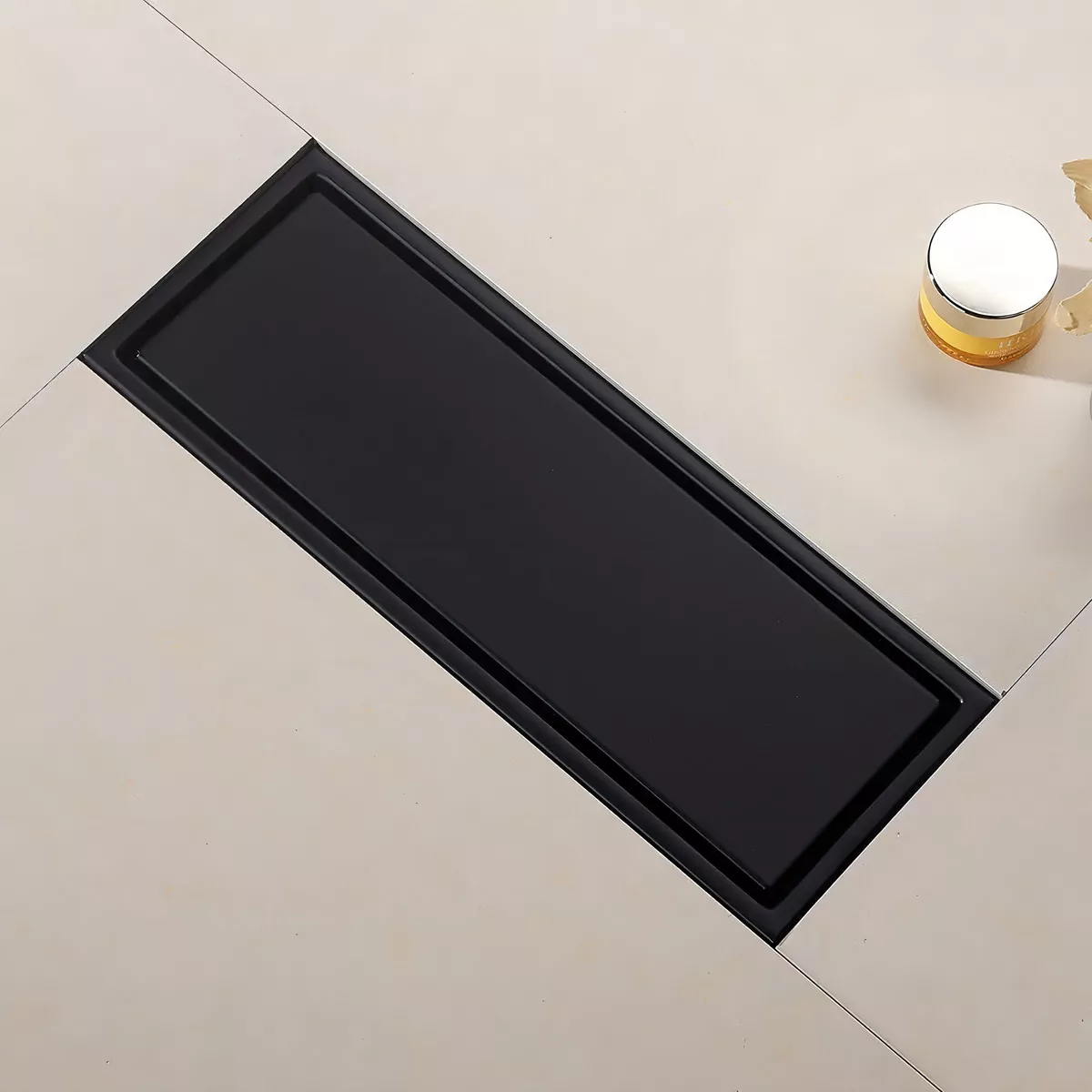 Coladera Para Baño Drenaje de Piso 10x30CM Acero Inoxidable