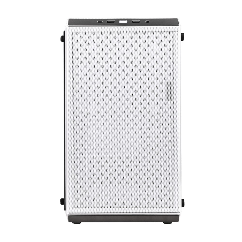 Gabinete Cooler Master MasterBox Q300L V2 con Ventana, Mini-Tower, Micro-ATX/Mini-ITX, USB 3.2, sin Fuente, 1 Ventilador Instalado, Blanco. 