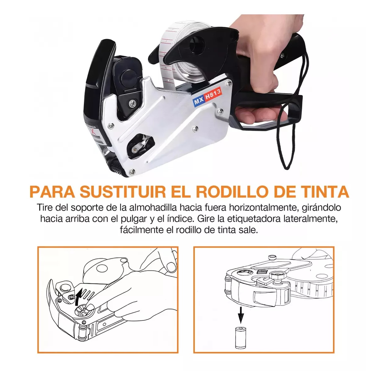 8 Digitos Manual Metalica Etiquetadora Precios Etiquetas12pz