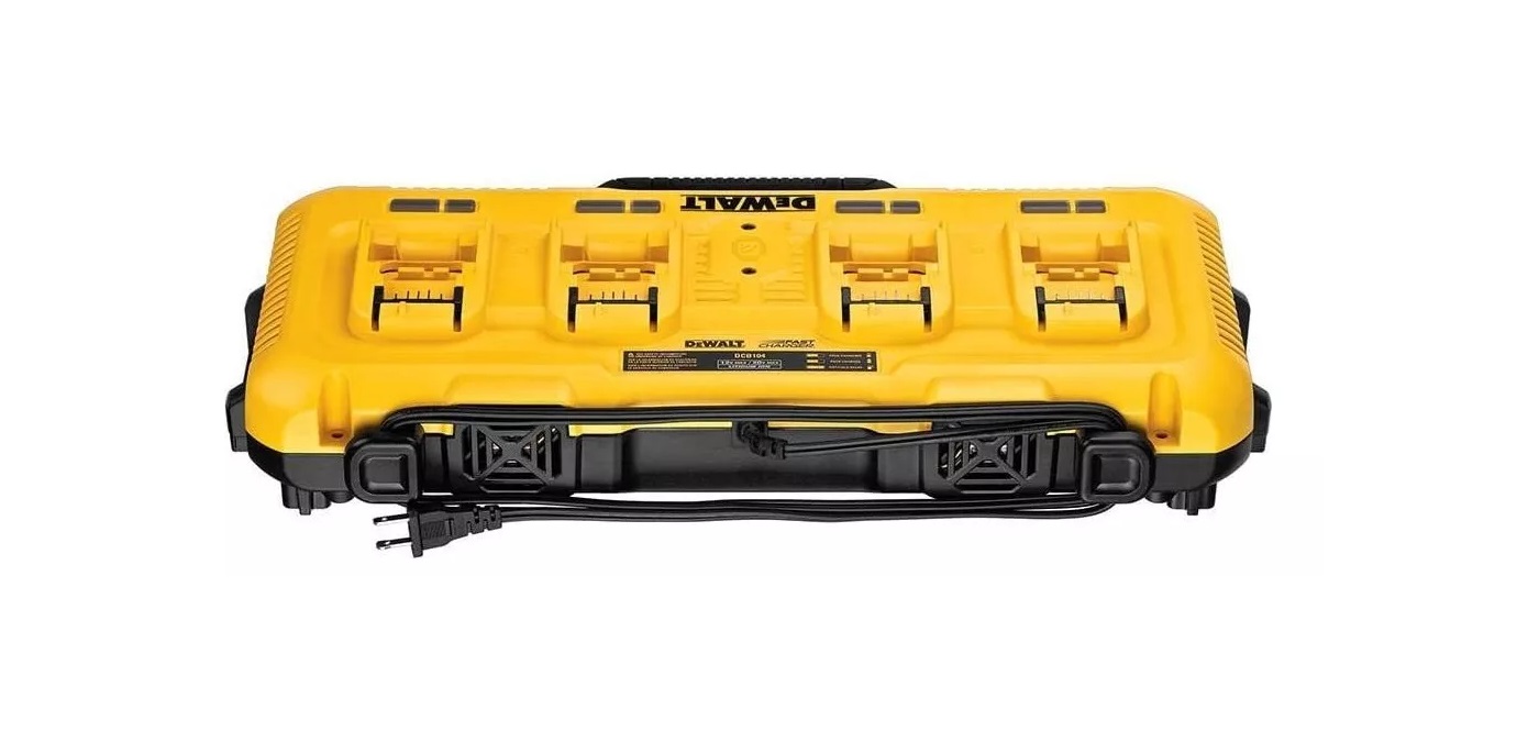 Cargador Rapido Simultaneo Dewalt DCB104 De 4 Puertos Multiples