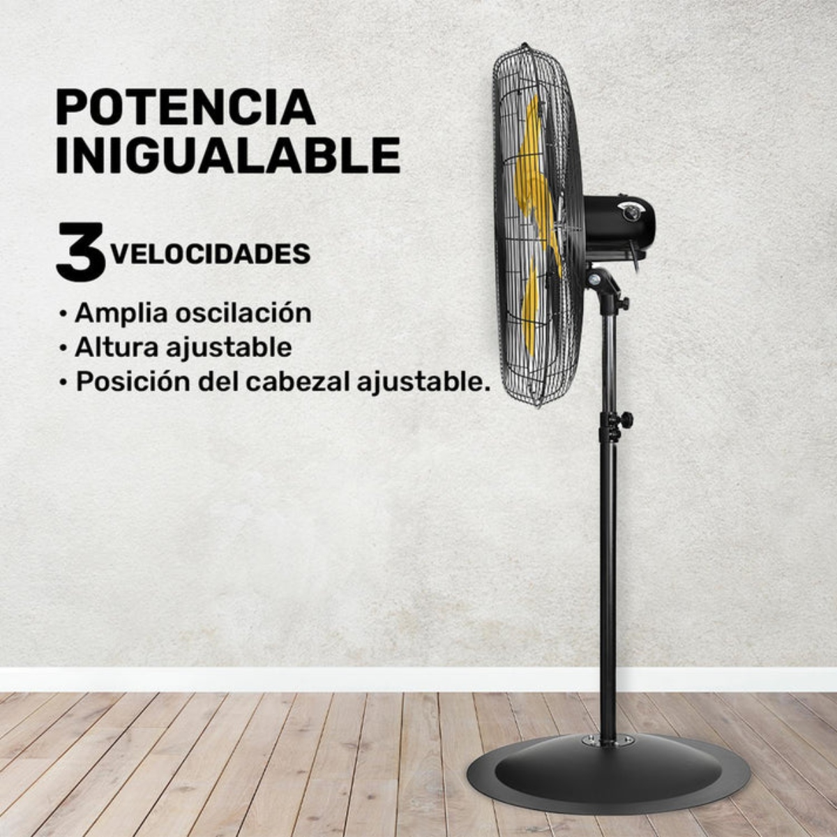 VENTILADOR INDUSTRIAL TAURUS TSUNAMI VENT 30" REJA Y HELICE METALICA 3 VEL ORTF12
