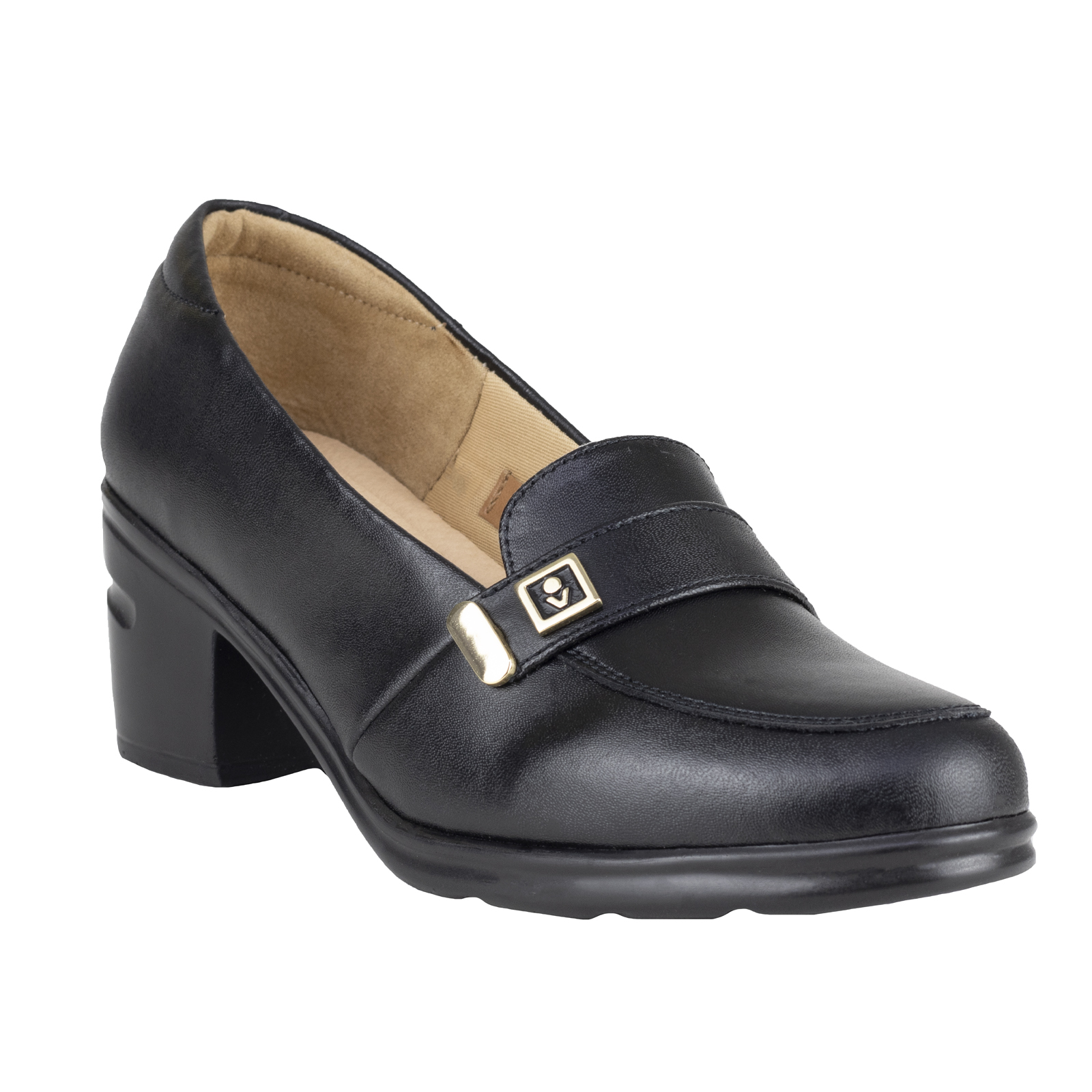 Zapatos De Tacón Para Mujer Vicenza Loafer 24105 Negro Piel