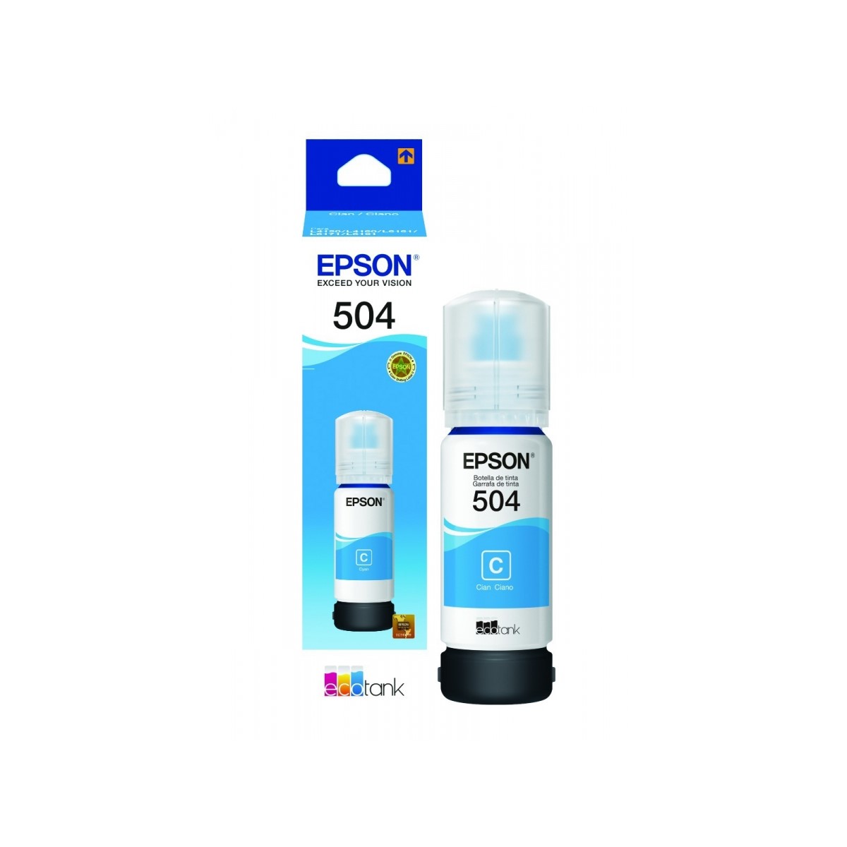 Botella Tinta Epson Original T504 Impresora L4150 L416 impresión negocio tinta cartucho pc laptop