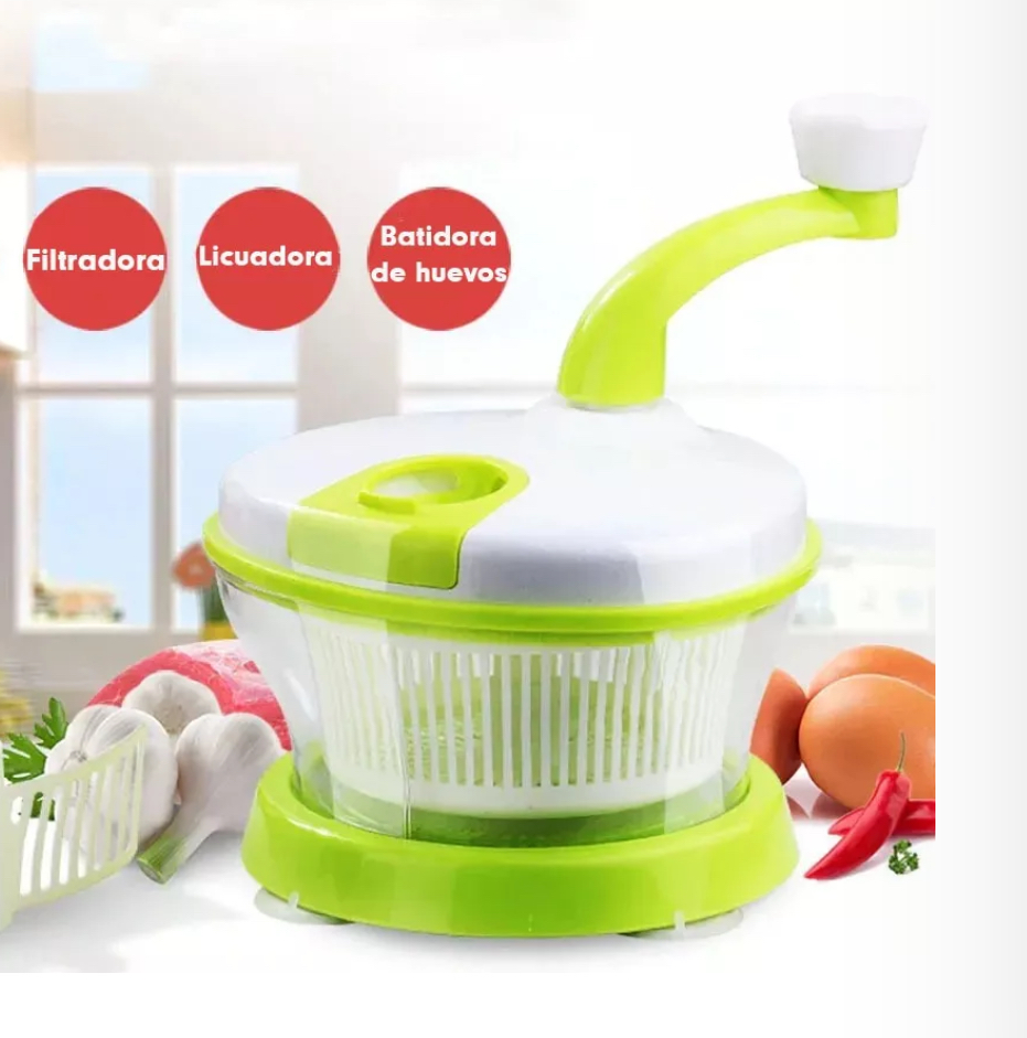 Escurridor Procesador Manual Alimentos Verduras Frutas Carne