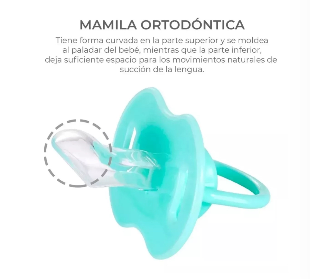 Chupón Ortodóntico Bebé Dibujos Animados, 3 Piezas, 0 A 6m