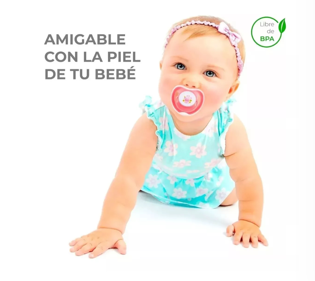 Chupón Ortodóntico Bebé Dibujos Animados, 3 Piezas, 0 A 6m