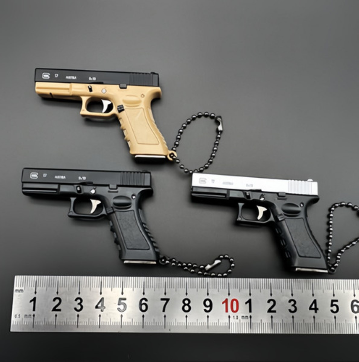 Llaveros De Moda Armas De Fuego Pistola Replica Glock Azul