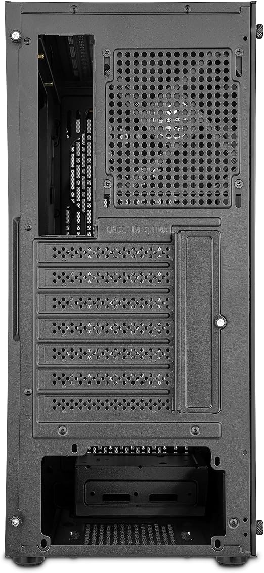 Gabinete Gamer Getttech Vidrio Tempplado  S/Fuente Negro