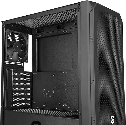 Gabinete Gamer Getttech Vidrio Tempplado  S/Fuente Negro
