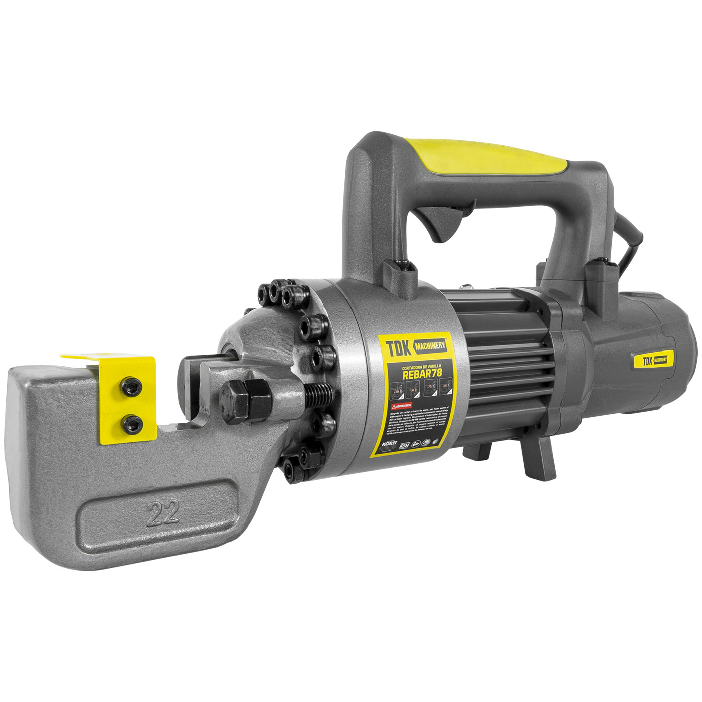 Cortadora Para Varilla Profesional Eléctrico Tdk Machinery 5/8 (16mm) Hasta 7/8 (22mm) 1,150 Watts - REBAR78