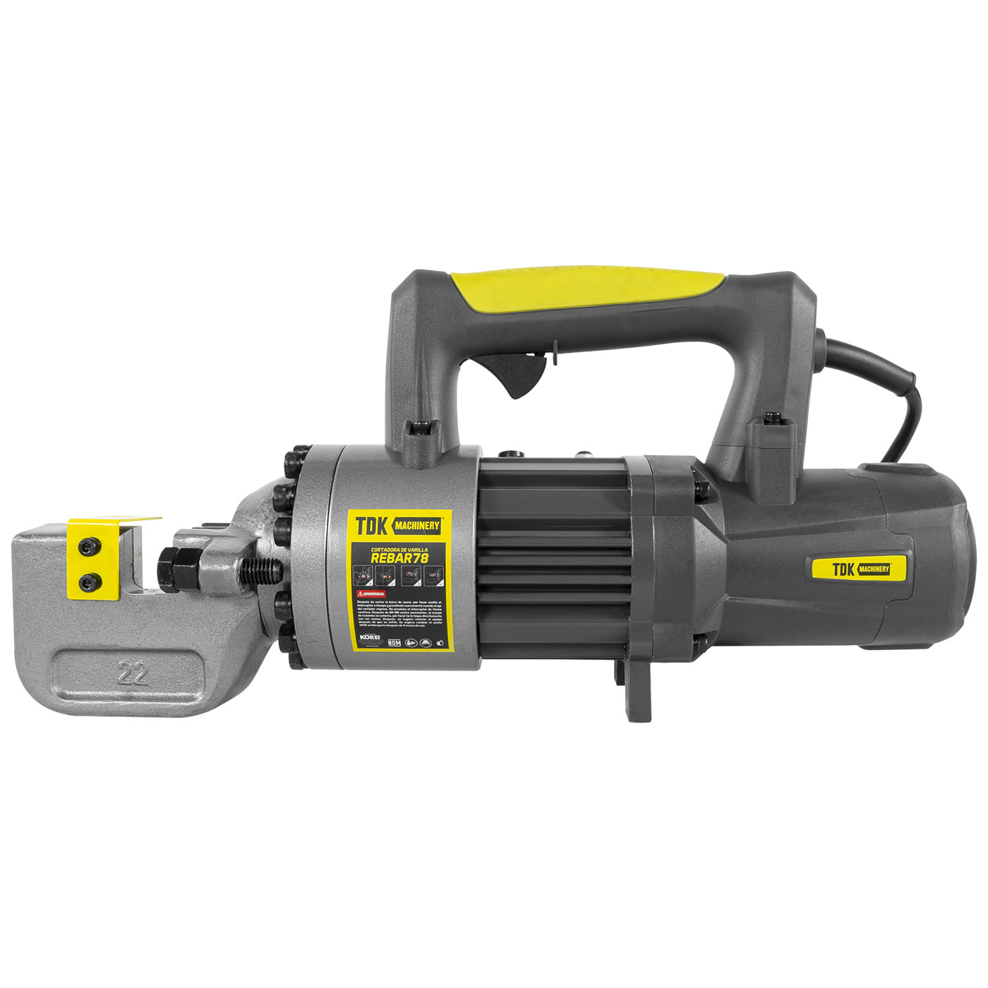 Cortadora Para Varilla Profesional Eléctrico Tdk Machinery 5/8 (16mm) Hasta 7/8 (22mm) 1,150 Watts - REBAR78