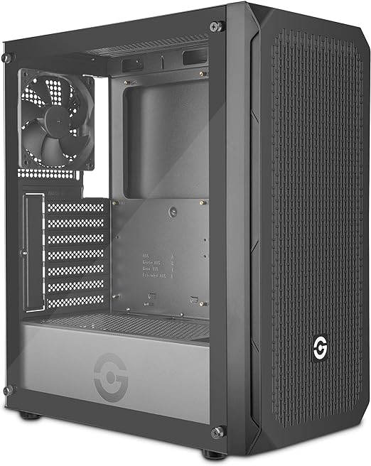 Gabinete Gamer Getttech Vidrio Tempplado  S/Fuente Negro