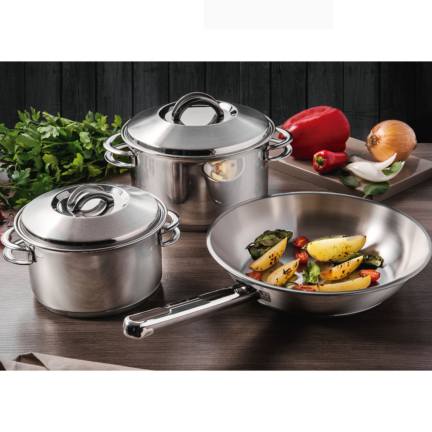 Sartén Tramontina Allegra 24 cm - 2.1 L Acero Inoxidable