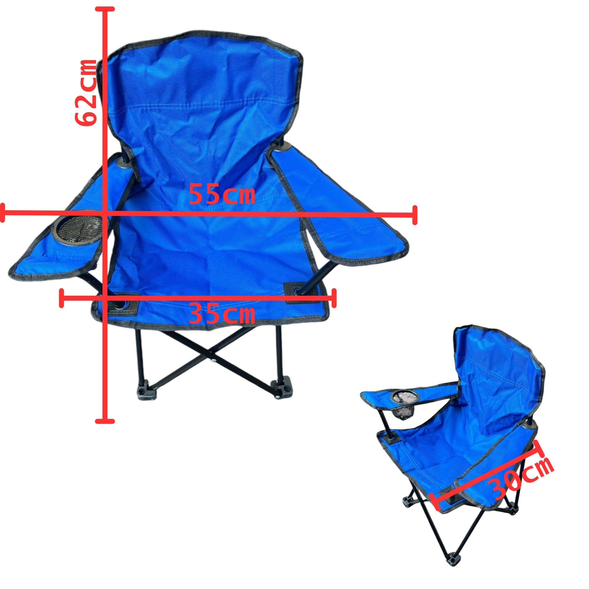 Silla Plegable Infantil Para Campamento, Playa, Portatil Para Niños Color: Azul