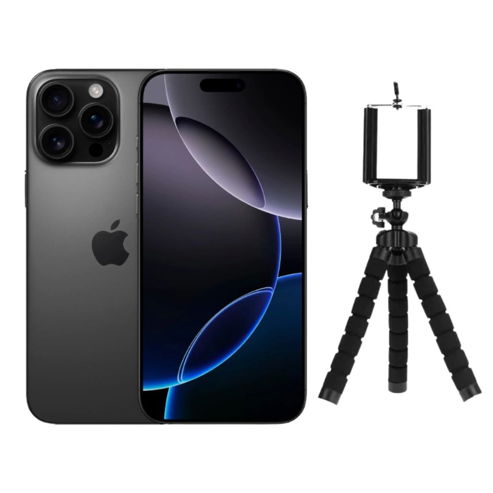 iPhone 16 Pro Max 256GB Negro CHIP Desbloqueado + Trípode