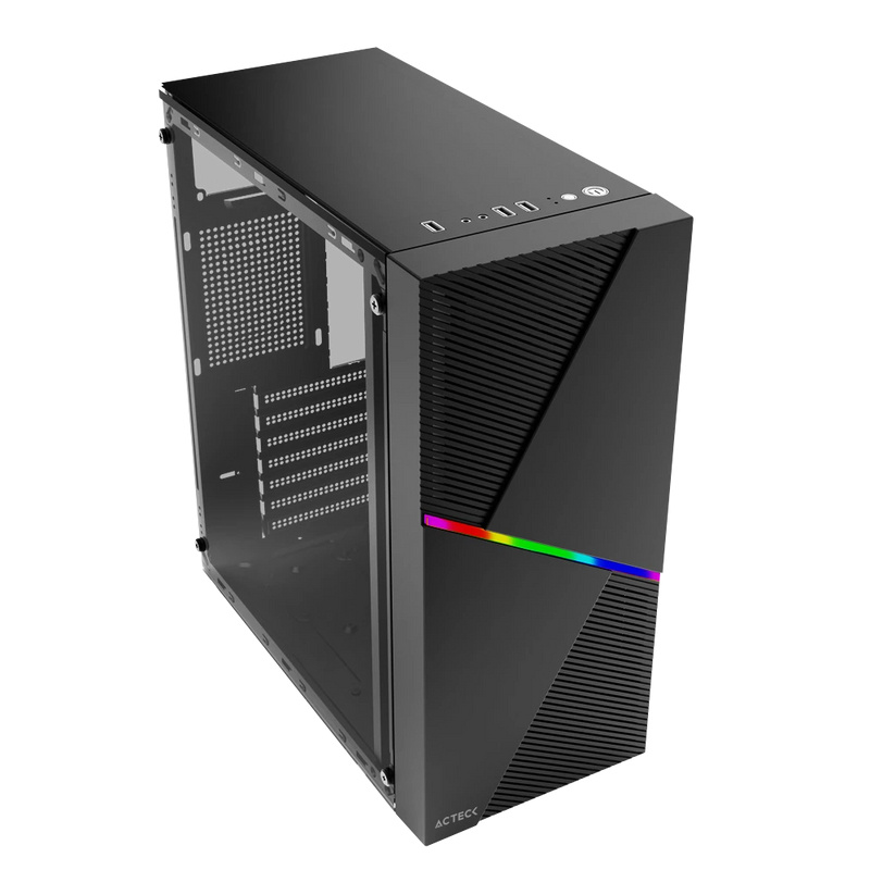 Gabinete Acteck Media Torre Draco  GM450 ATX500W Cristal Negro AC-935715