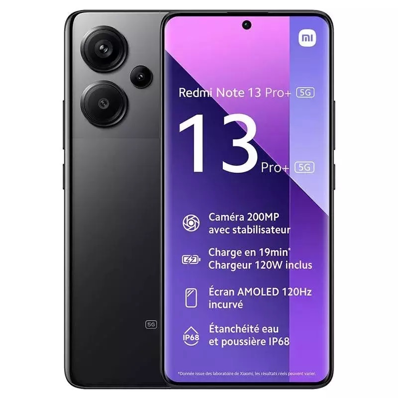 Xiaomi Redmi Note 13 Pro Plus 5G  (512GB + 12GB) NEGRO 6.67" 200MP Dual SIM Triple Camara.