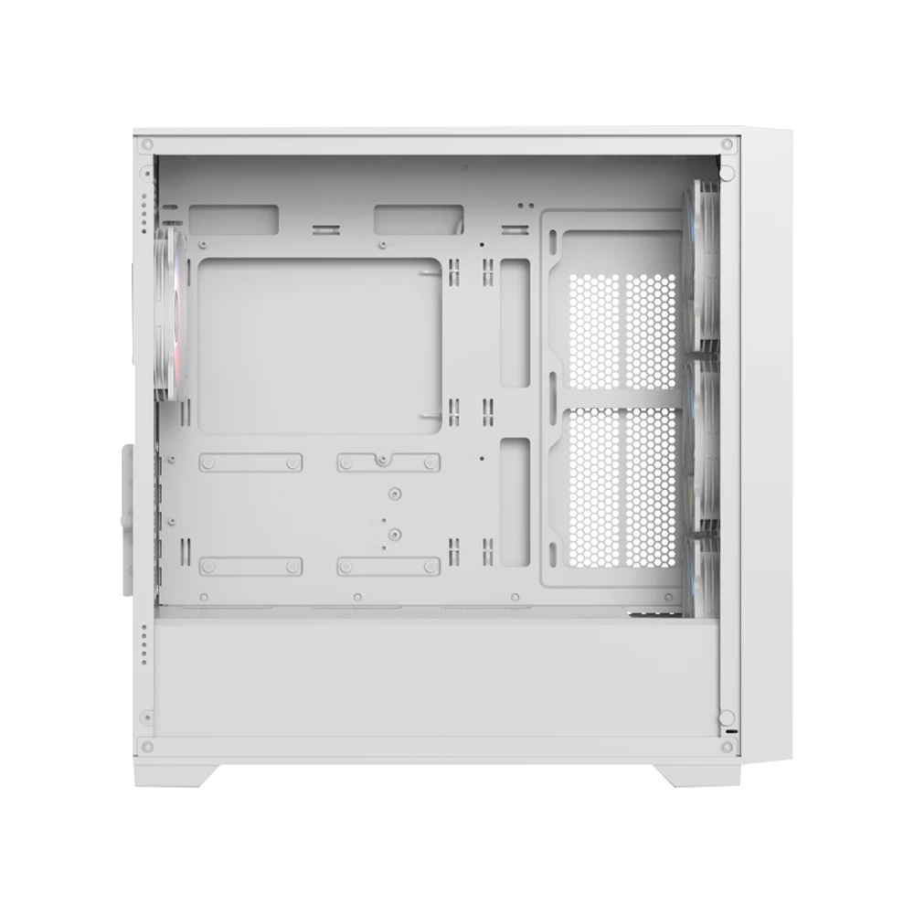 Gabinete Balam Rush MEdia Torre Carbono Twin 8000B USB 3.0 4 Vent ARGB Blanco 
