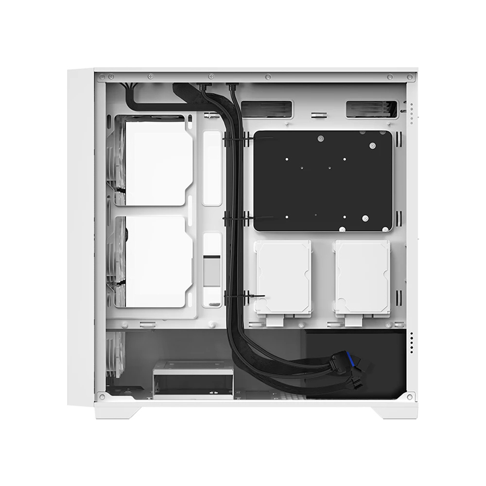 Gabinete Balam Rush MEdia Torre Carbono Twin 8000B USB 3.0 4 Vent ARGB Blanco 