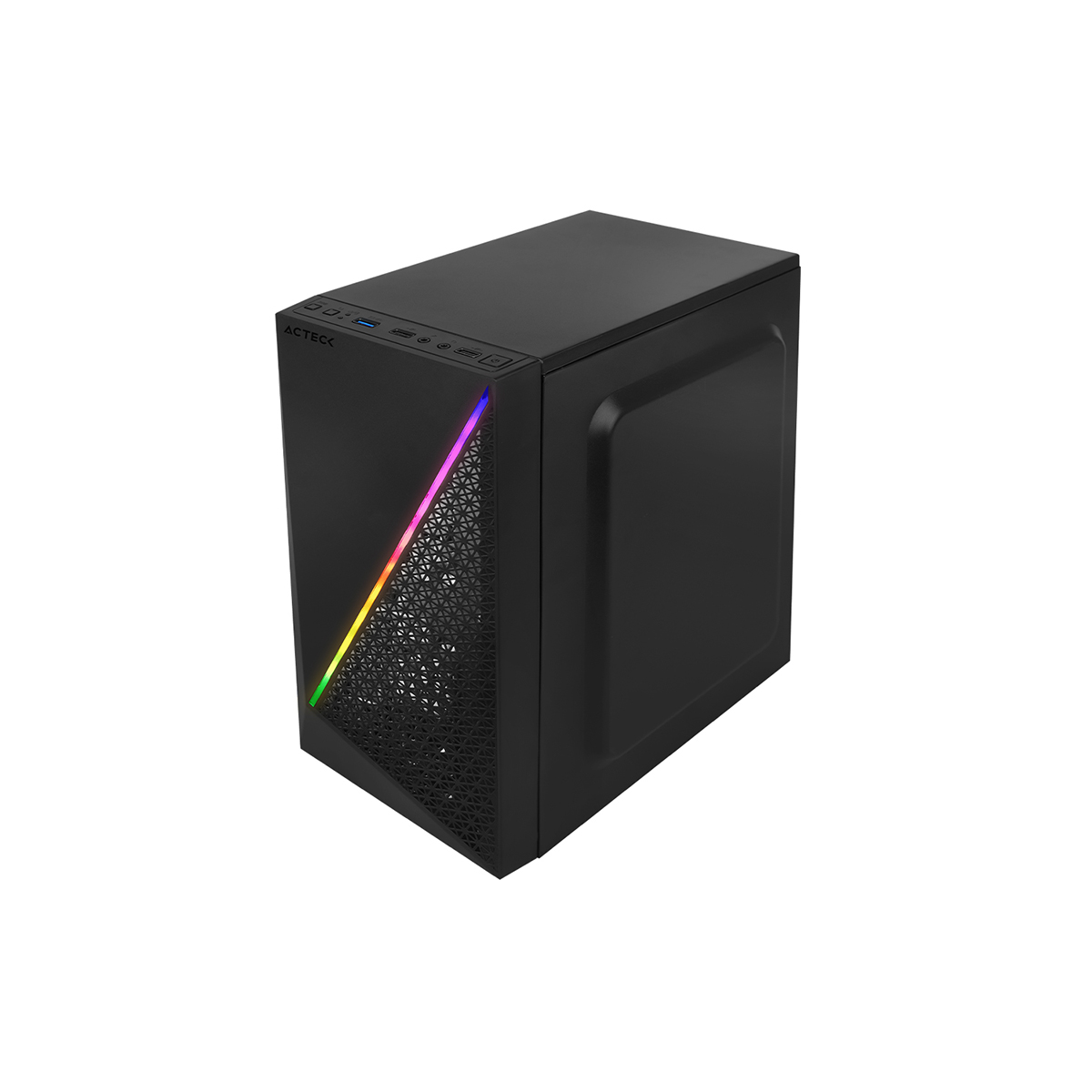 Gabinete Acteck Kioto Compact  Micro Tower  RGB 3.0 500W ACRIL AC-933070