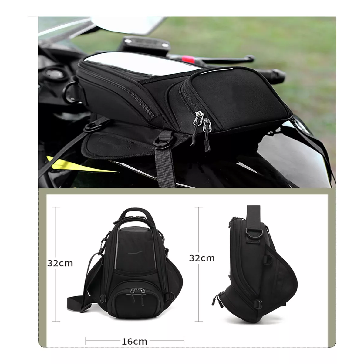 Maletas Mochila Para Moto Bolsa Y Tanque Moto, Impermeable