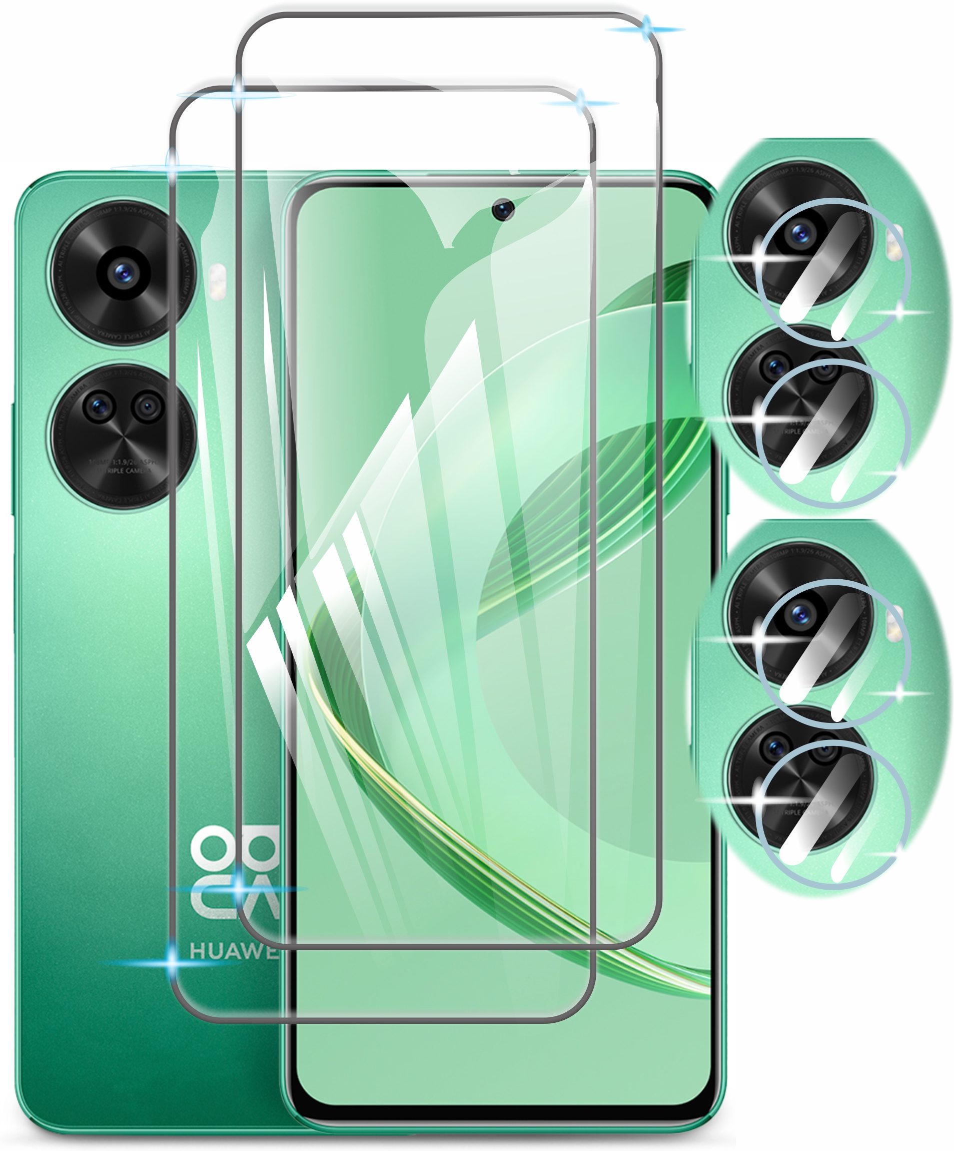 4 En 1 Cristal Templado Para Huawei Nova 12 Se + Micas Camaras